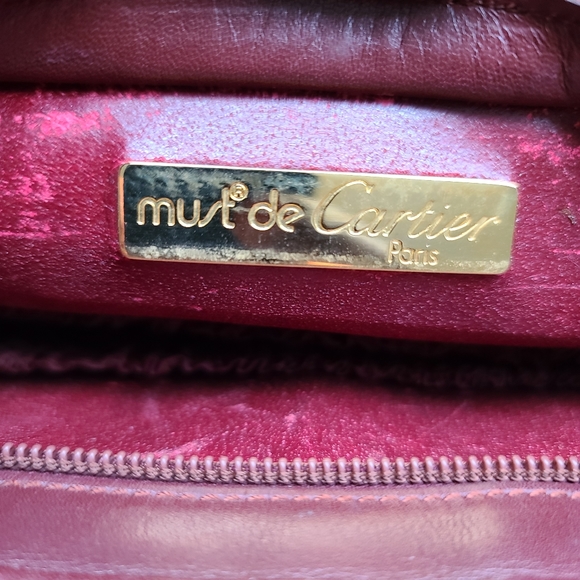 Cartier Burgundy Leather Clutch - Picture 5 of 7